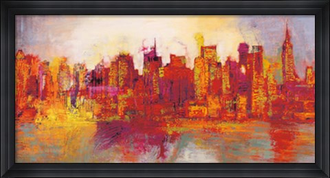Framed Abstract New York City Print