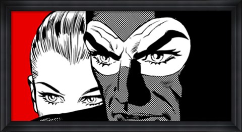 Framed Eva &amp; Diabolik Print