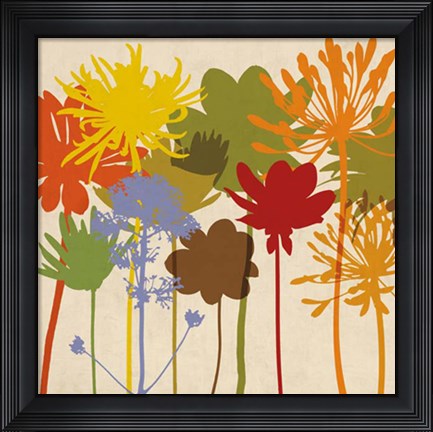 Framed Colorful Bloom I Print