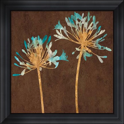 Framed Teal Bloom II Print
