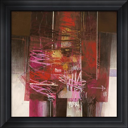 Framed Riflessi rosa Print