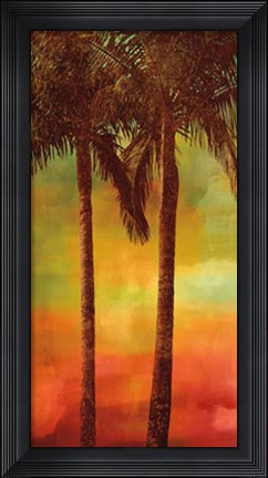 Framed Sunset Palms II Print