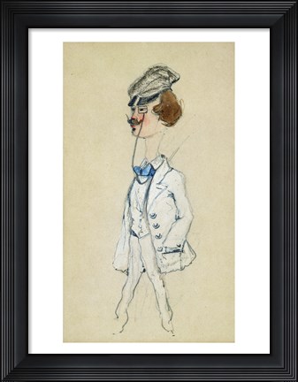 Framed Young Man with a Monocle, 1857 Print