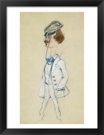 Framed Young Man with a Monocle, 1857 Print