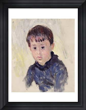 Framed Michel Monet in a Blue Jumper Print