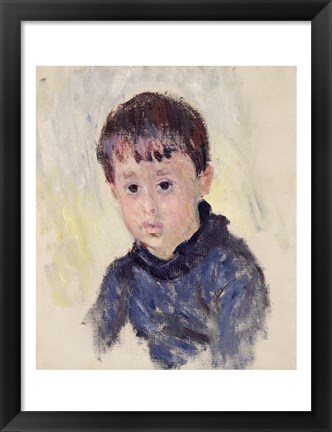 Framed Michel Monet in a Blue Jumper Print
