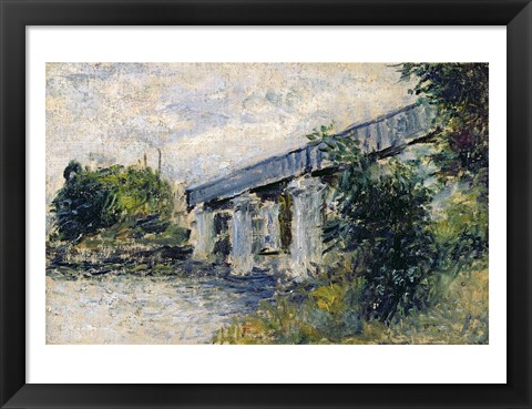 Framed Railway Bridge at Argenteuil, 1874 Print