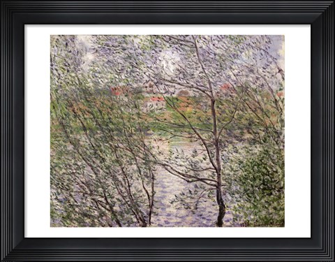 Framed Banks of the Seine or, Spring through the Trees Print