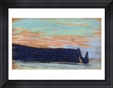 Framed Cliff at Etretat Print