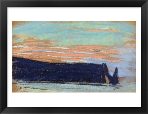 Framed Cliff at Etretat Print