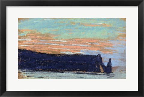 Framed Cliff at Etretat Print