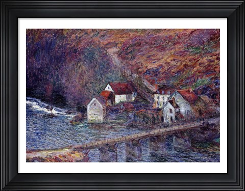 Framed Bridge at Vervy, 1889 Print