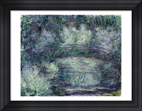 Framed Japanese Bridge - blue Print