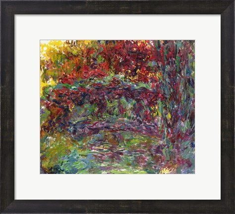 Framed Japanese Bridge at Giverny - abstract Print