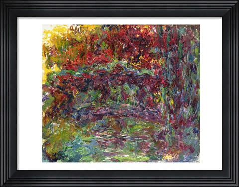 Framed Japanese Bridge at Giverny - abstract Print