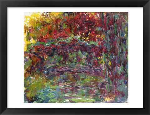 Framed Japanese Bridge at Giverny - abstract Print