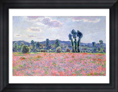 Framed Poppy Field, 1887 Print