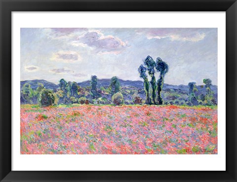 Framed Poppy Field, 1887 Print