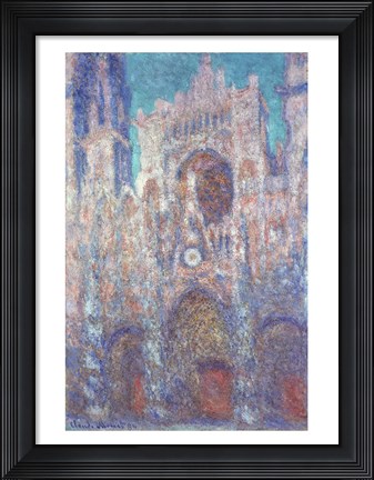 Framed Rouen Cathedral in the Setting Sun Print