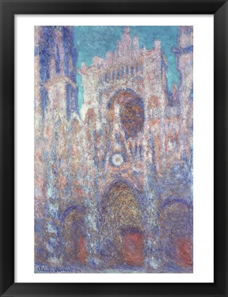 Framed Rouen Cathedral in the Setting Sun Print