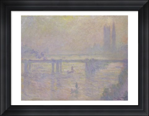 Framed Charing Cross Bridge, 1902 Print