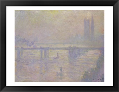 Framed Charing Cross Bridge, 1902 Print