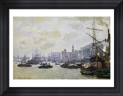 Framed Thames at London, 1871 Print