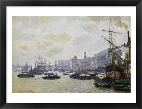 Framed Thames at London, 1871 Print