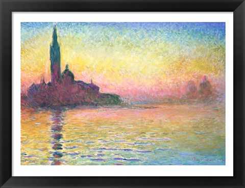 Framed San Giorgio Maggiore by Twilight, 1908 Print