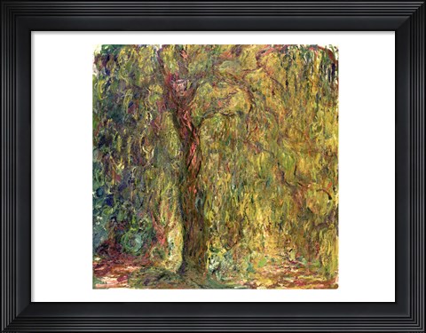 Framed Weeping Willow green Print