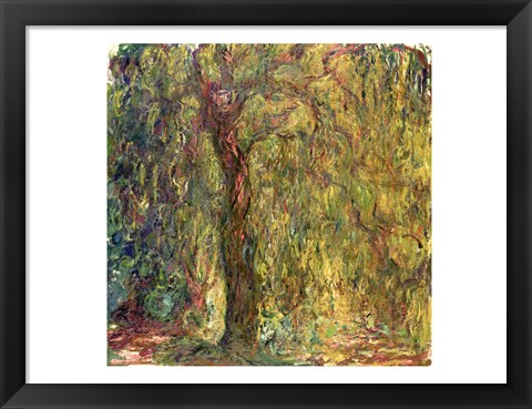 Framed Weeping Willow green Print