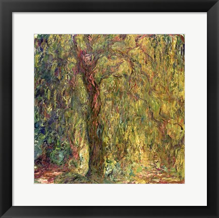 Framed Weeping Willow green Print