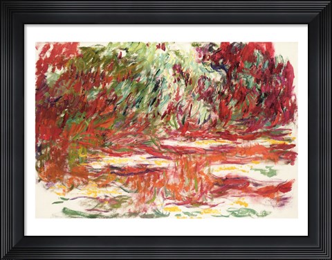 Framed Waterlily Pond Print