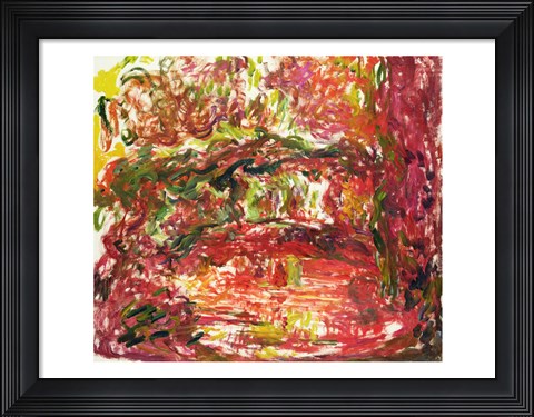 Framed Japanese Bridge at Giverny Print
