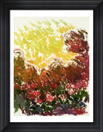 Framed Garden at Giverny - abstract Print