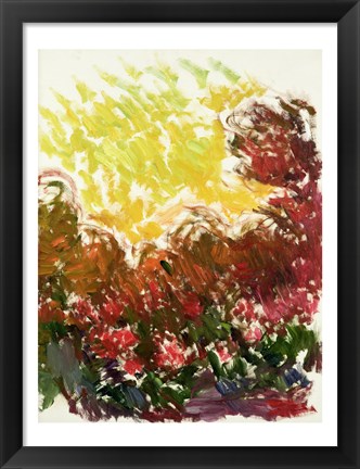 Framed Garden at Giverny - abstract Print