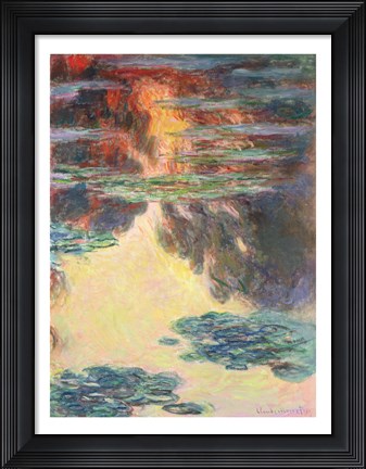 Framed Waterlilies, 1907 Print