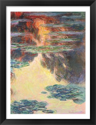 Framed Waterlilies, 1907 Print