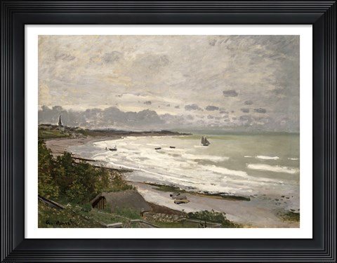 Framed Beach at Sainte Adresse, 1867 Print