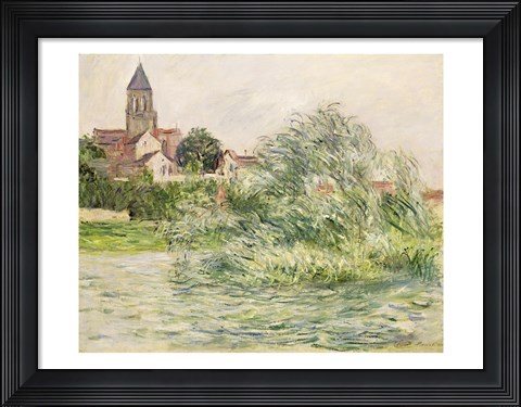 Framed Church and the Seine at Vetheuil, 1881 Print