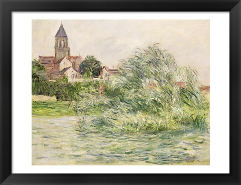 Framed Church and the Seine at Vetheuil, 1881 Print