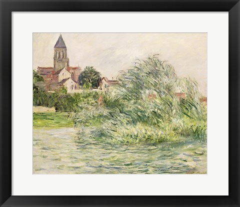 Framed Church and the Seine at Vetheuil, 1881 Print