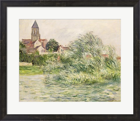Framed Church and the Seine at Vetheuil, 1881 Print