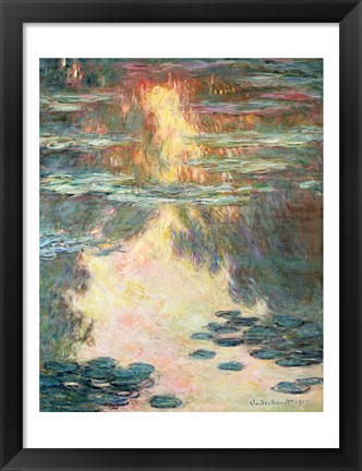 Framed Waterlilies, 1907 Print