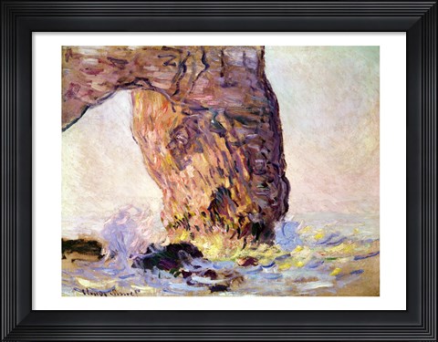 Framed Cliff at Etretat (La Manneporte) c.1883 Print