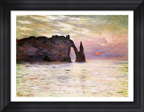 Framed Falaise d&#39;Etretat, 1883 Print
