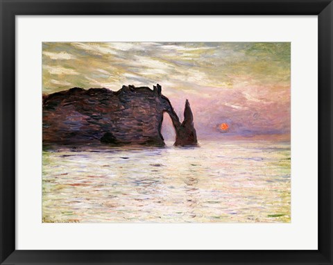 Framed Falaise d&#39;Etretat, 1883 Print