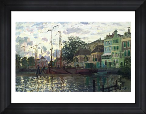 Framed Dam at Zaandam, Evening, 1871 Print
