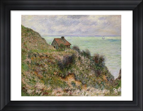 Framed Customs Officers&#39; Hut at Pourville, 1882 Print