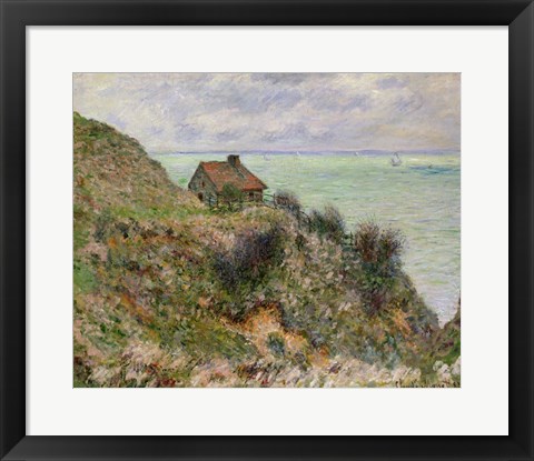 Framed Customs Officers&#39; Hut at Pourville, 1882 Print